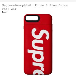 シュプリーム(Supreme)のSupreme iPhone 8 Plus ケース 赤 (iPhoneケース)