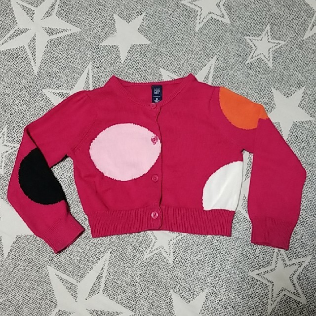 GAP Kids(ギャップキッズ)の【GAP】ピンクの水玉カーディガン キッズ/ベビー/マタニティのキッズ服女の子用(90cm~)(カーディガン)の商品写真