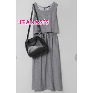 ジーナシス(JEANASIS)のJEANASISワイドカサネノースリーブワンピース(美品)(ロングワンピース/マキシワンピース)