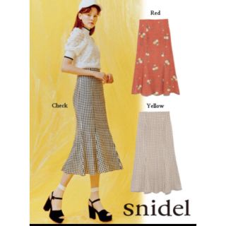 スナイデル(SNIDEL)のsnidel プリントミドルフレアスカート(ひざ丈スカート)