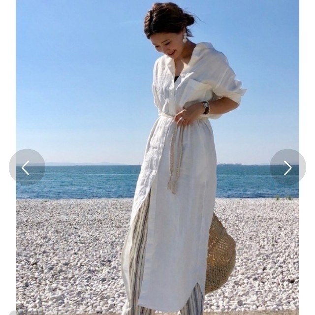 国内最安値! Plage - plageリネンシャツワンピース ロングワンピース/マキシワンピース 国内最安値! Plage - plageリネンシャツワンピース ロングワンピース/マキシワンピース
