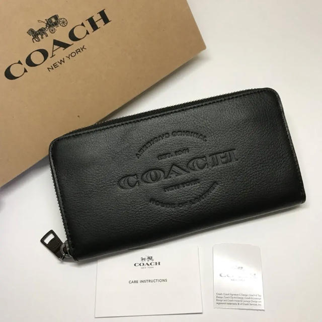 最新モデル【新品】COACH コーチ★長財布 黒 ブラック