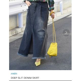 アメリヴィンテージ(Ameri VINTAGE)のameri DEEP SLIT DENIM SKIRT(ロングスカート)