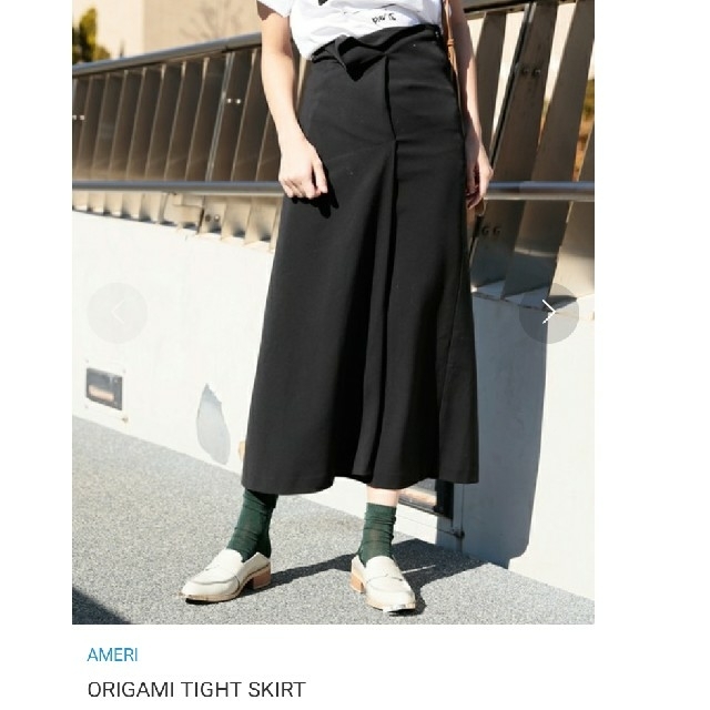 Ameri VINTAGE(アメリヴィンテージ)のameri ORIGAMI TIGHT SKIRT レディースのスカート(ロングスカート)の商品写真