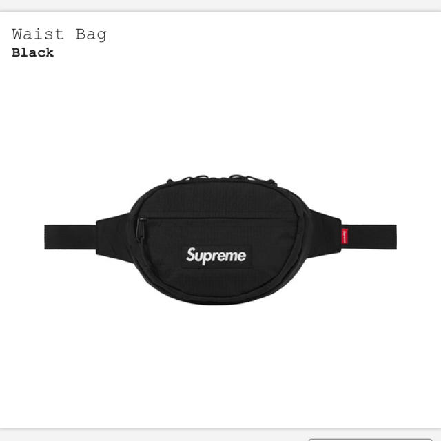 【新品未使用】Supreme 18aw Waist Bag  BlackWaistBag色