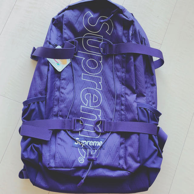 18aw supreme backpack 希少パープル 紫