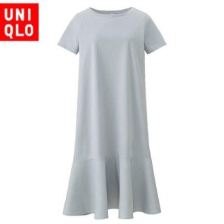 ユニクロ(UNIQLO)のサイズM ユニクロ 406988 ワンピース （半袖）Aライン マタニティ(ひざ丈ワンピース)