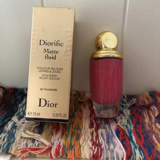 ディオール(Dior)のDior ディオリフィック マット フルイド 001 プレジャー 数回使用(口紅)