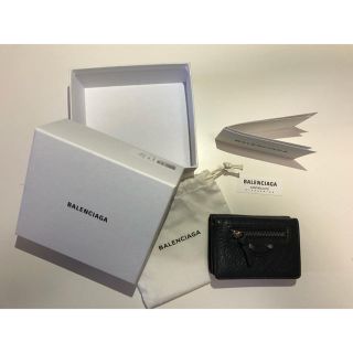 バレンシアガ(Balenciaga)のBALENCIAGA バレンシアガ  ミニウォレット三つ折り財布 ダークグレー(折り財布)