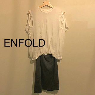 エンフォルド(ENFOLD)のタイトスカートワンピース チャコールグレー(ひざ丈ワンピース)