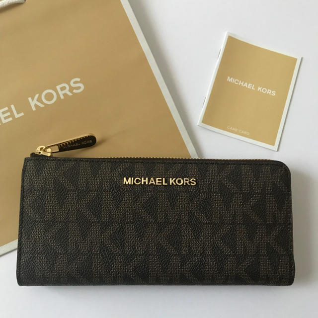 ファッション小物【新品未使用】MICHAEL KORS 長財布★ブラウン