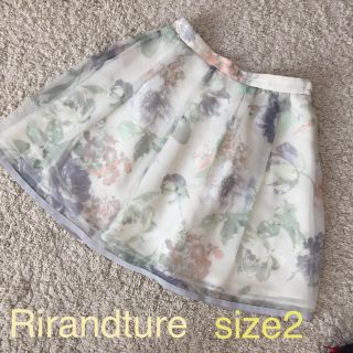 リランドチュール(Rirandture)のリランドチュール フラワーオーガンジースカート size2 M(ミニスカート)