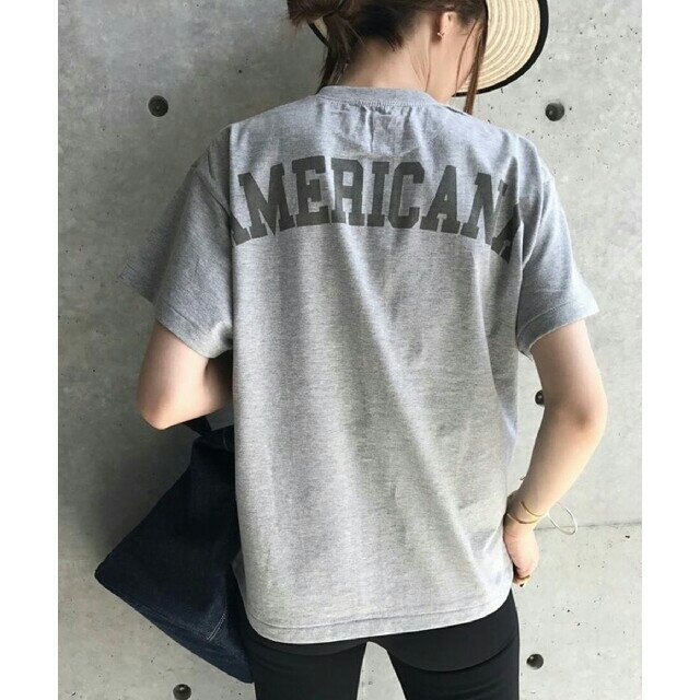【美品】aquagirl【別注】Americana バックロゴTシャツ◆