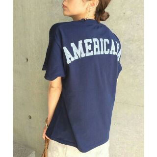 アメリカーナ(AMERICANA)の【美品】aquagirl【別注】Americana バックロゴTシャツ◆(Tシャツ(半袖/袖なし))