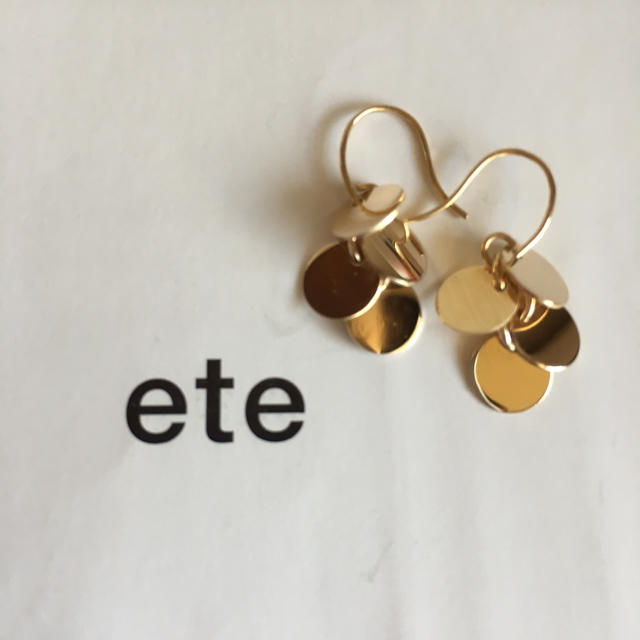 ete - ete k10イエローゴールドピアスの通販 by ポテコ's shop|エテ ete - ete k10イエローゴールドピアスの通販 by ポテコ's shop|エテ