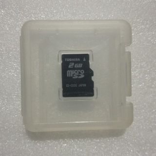 トウシバ(東芝)の【新品】
2GB  マイクロSDカード 　ケース付き(その他)