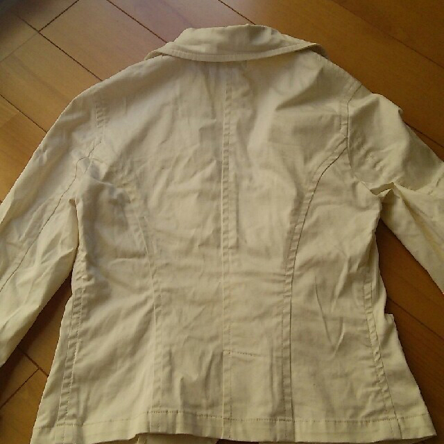 ジャケット アイボリー Mサイズ 7分袖 レディースのジャケット/アウター(テーラードジャケット)の商品写真