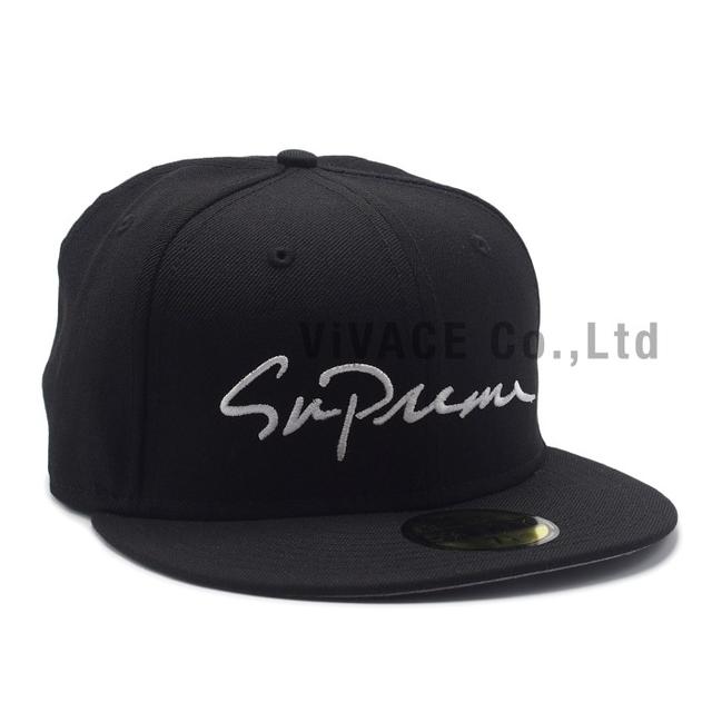 Supreme Classic Script New Era 黒7 1/2