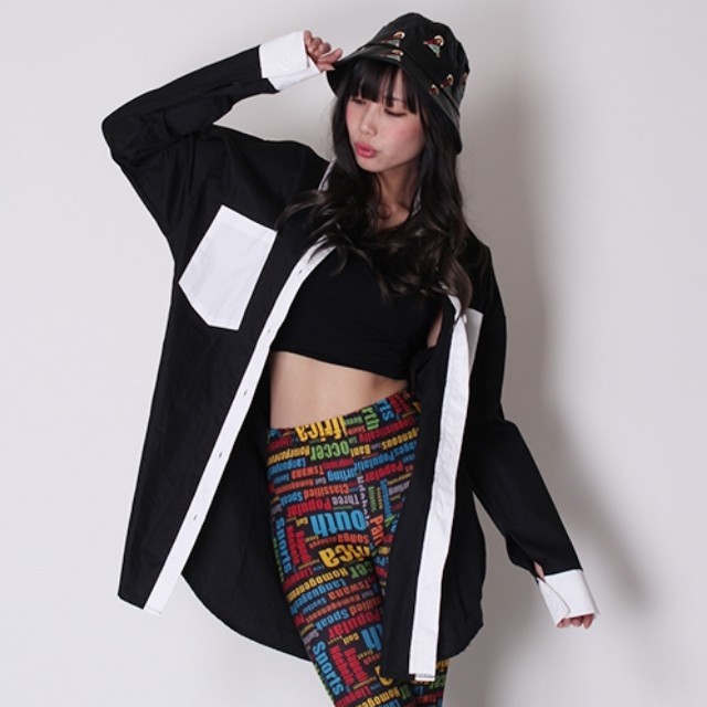 FUNKY FRUIT(ファンキーフルーツ)のHiP ROCKER★新品★ユニセックス★モノトーンビッグシャツ メンズのトップス(シャツ)の商品写真