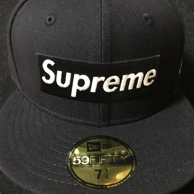 Supreme newera box logo rip navy 71/4