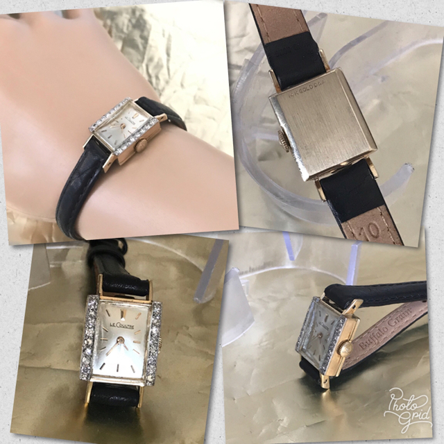 Jaeger-LeCoultre(ジャガールクルト)の(Ryo&Sho様)レクルト レディース アンティーク時計 14K ダイヤベゼル レディースのファッション小物(腕時計)の商品写真