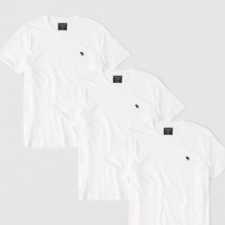 アバクロンビーアンドフィッチ(Abercrombie&Fitch)の値下げ！アバクロンビー&フィッチ アイコンクルーネックＴシャツ ３枚パック(Tシャツ/カットソー(半袖/袖なし))