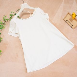 プロポーションボディドレッシング(PROPORTION BODY DRESSING)の909☆美品 ボディドレッシング オフホワイト きれい系 ブラウス☆3(シャツ/ブラウス(半袖/袖なし))