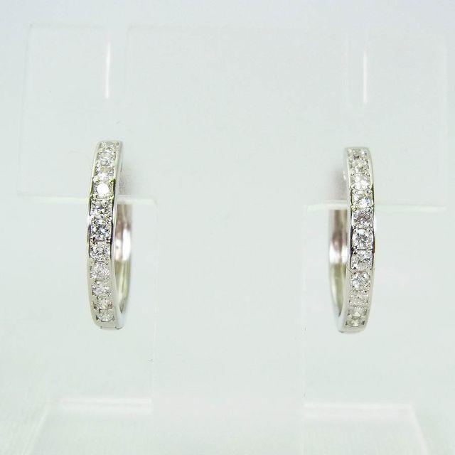 レディースPt950 ダイヤモンド ピアス 0.15ct,0.15ct [f228-1]