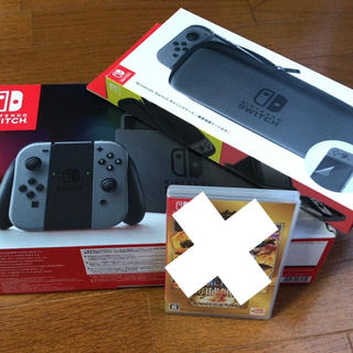 ニンテンドースイッチ(Nintendo Switch)の9月2日まで値下げ！！任天堂スイッチ グレー 美中古品 ケース付き(家庭用ゲーム機本体)