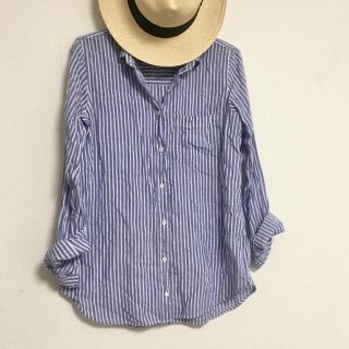 ジェイクルー(J.Crew)のJ.CREW  ワッシャー加工 ストライプ シャツ ブルー×白(シャツ/ブラウス(長袖/七分))