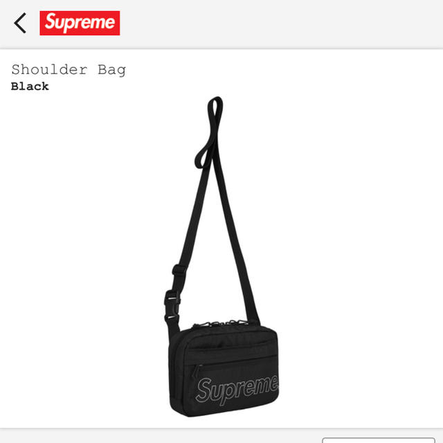 黒 supreme sholder bag
