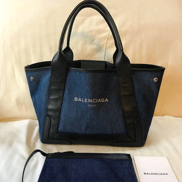 BALENCIAGA NAVY CABAS S ネイビー カバ デニム