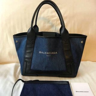 バレンシアガ(Balenciaga)の asy@様専用  バレンシアガ  正規品 ネイビーカバス  デニム S(トートバッグ)