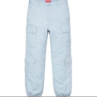 シュプリーム(Supreme)のsupreme  18ssカーゴパンツ ブルー 難あり(ワークパンツ/カーゴパンツ)