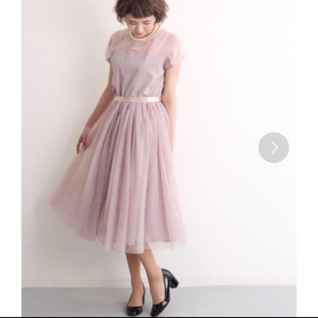merlot(メルロー)のデコルテシースルーワンピース レディースのフォーマル/ドレス(ミディアムドレス)の商品写真