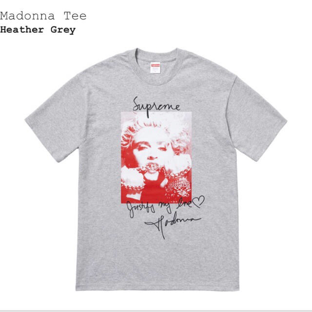 Supreme Madonna Tee Heather Grey