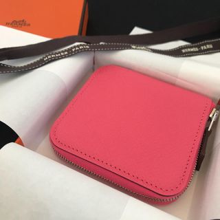 エルメス(Hermes)のHERMES エルメス アザップ シルクイン コインケース ローズ アザレ 新品(コインケース)