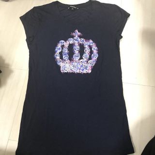 デニーローズ(DENNYROSE)のDenny rose 立体フラワー ストレッチTシャツ(Tシャツ(半袖/袖なし))