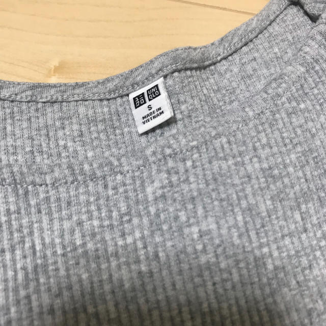 UNIQLO(ユニクロ)の断捨離中‼️UNIQLOリブバレエネックT  Sサイズ レディースのトップス(Tシャツ(半袖/袖なし))の商品写真