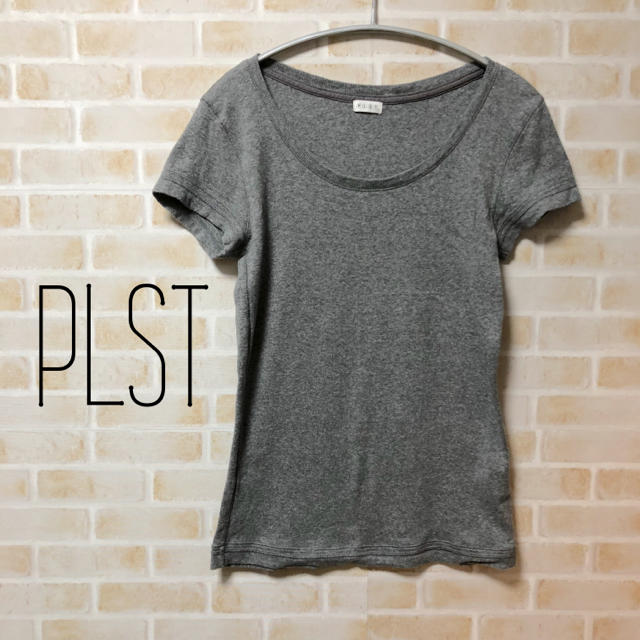 PLST(プラステ)の【PLST】Tシャツ グレー M レディースのトップス(Tシャツ(半袖/袖なし))の商品写真