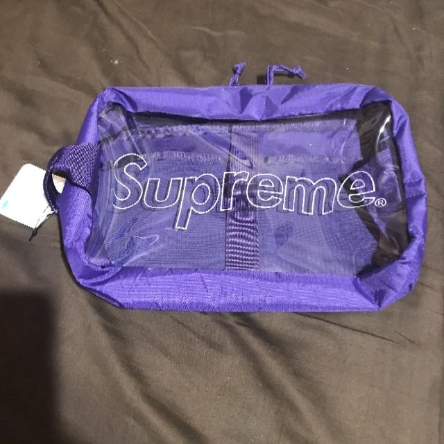 新品 紫 supreme utility bag