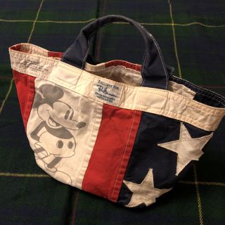 新品　デニムダンガリー  ミッキー　トートBAG Ｔ