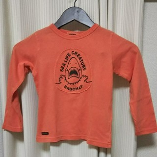 ブランシェス(Branshes)のラッドチャンプ 薄手長袖 110 オレンジ サメ(Tシャツ/カットソー)
