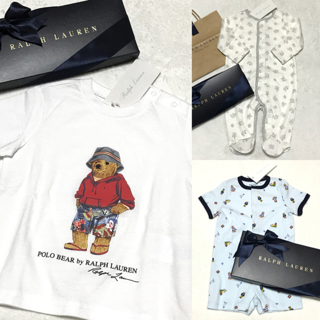 Ralph Lauren(ラルフローレン)のおまとめ購入☆大人気ベアー☆新品 ラルフローレン 3点 キッズ/ベビー/マタニティのベビー服(~85cm)(Ｔシャツ)の商品写真