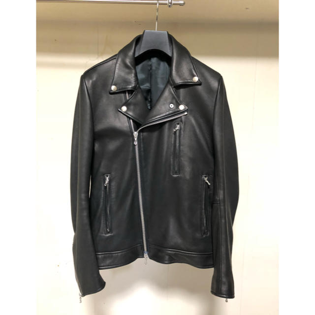 17AW アタッチメント エンジュームラムレザー ダブルライダース