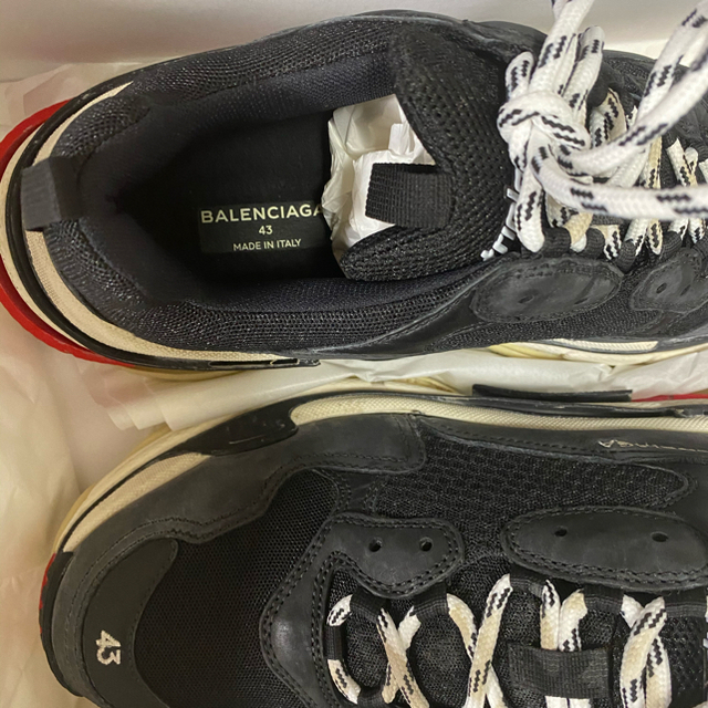 BALENCIAGA - 280 43 トリプルエス triple s イタリア製ノアール BALENCIAGA - 280 43 トリプルエス triple s イタリア製ノアール