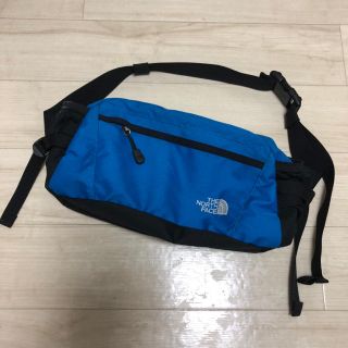 即発送 North Face Leather Shoulder Bag 青