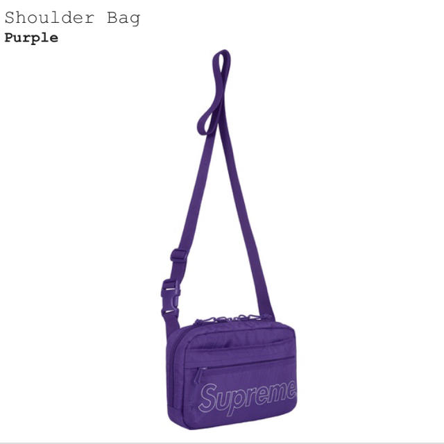 送込! 18aw Supreme Shoulder Bag purple 紫メンズ