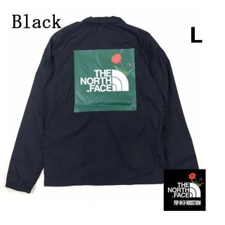 ザノースフェイス(THE NORTH FACE)の限定! ノースフェイス ボックスロゴ コーチジャケット【L】黒 180825(ナイロンジャケット)