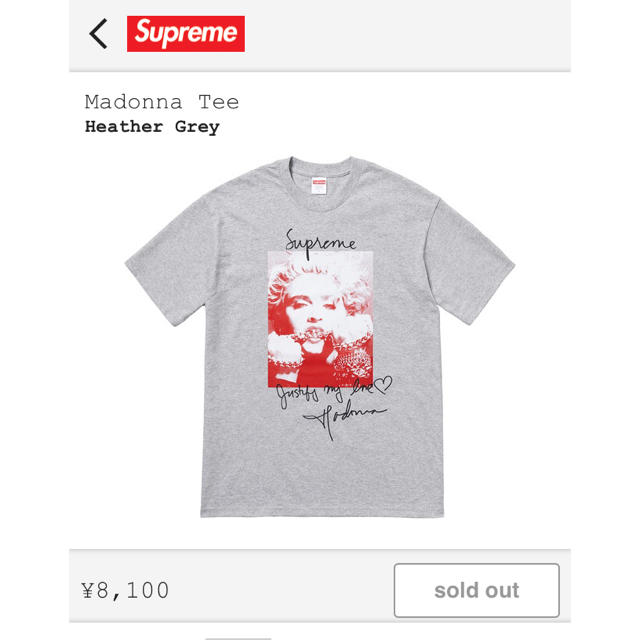 supreme madonna T-shirts シュプリーム  マドンナ Tトップス